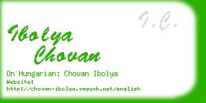 ibolya chovan business card